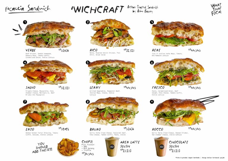 Animo Bakery - Menu Focaccia Sandwich