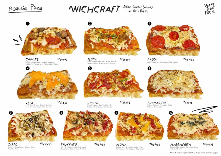 Animo Bakery x Wichcraft - Menu Focaccia Pizza